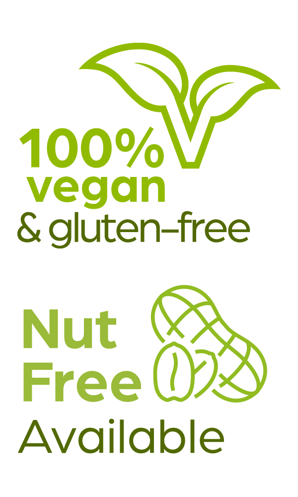 100 percent vegan and gluten-free